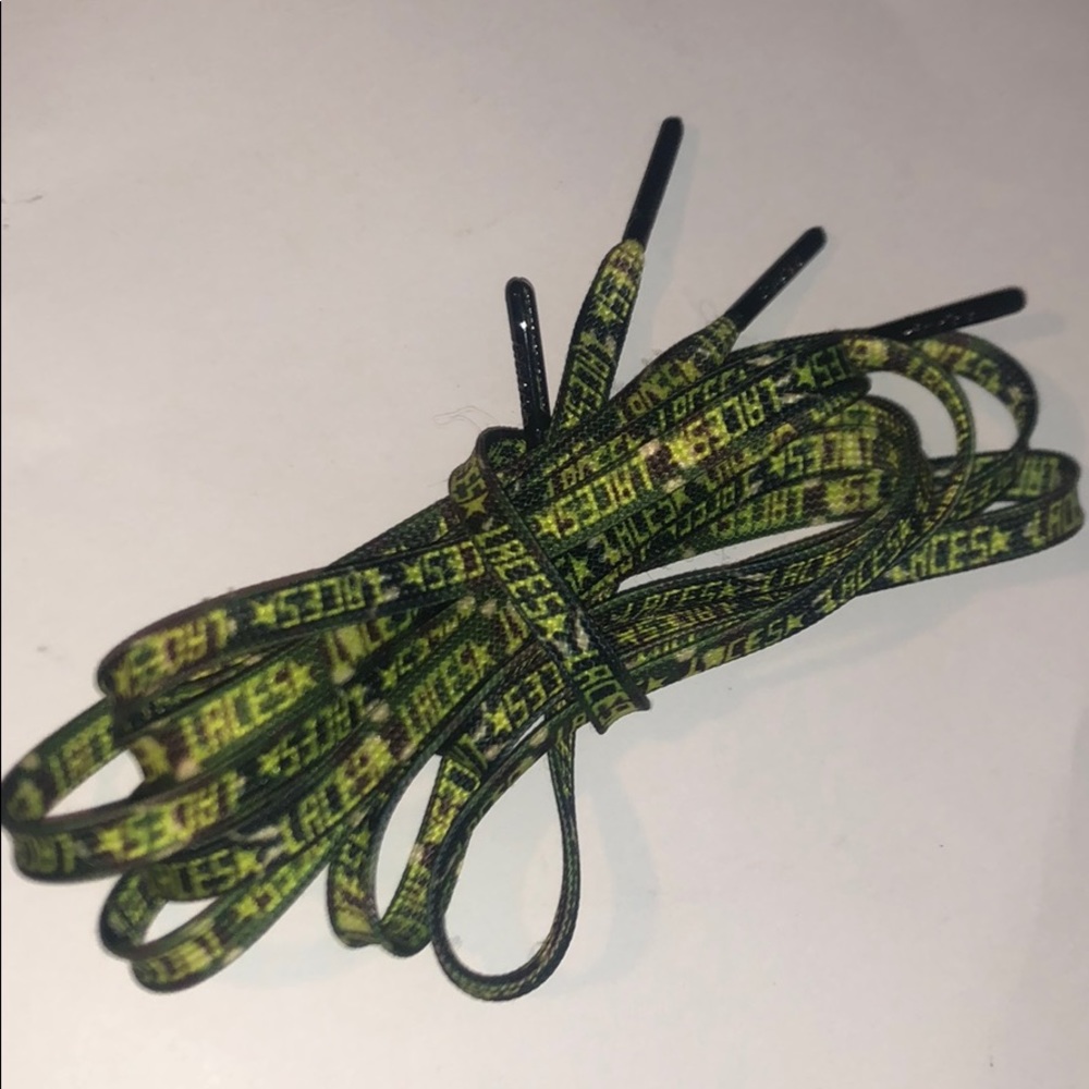 Golden Goose green and yellow laces